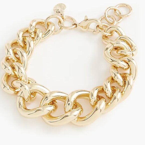 J. Crew curb chain bracelet, Gold color, one size, NWT - Picture 1 of 1